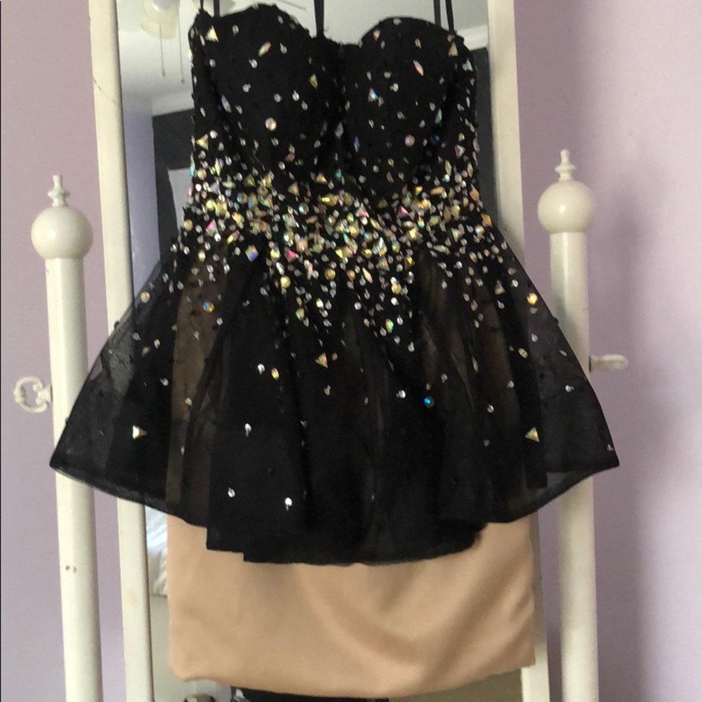 Rhinestone black dress